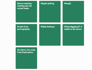 Illustration for article titled Smash Bros. Fans Have Some Great Ideas For Cards Against Humanity